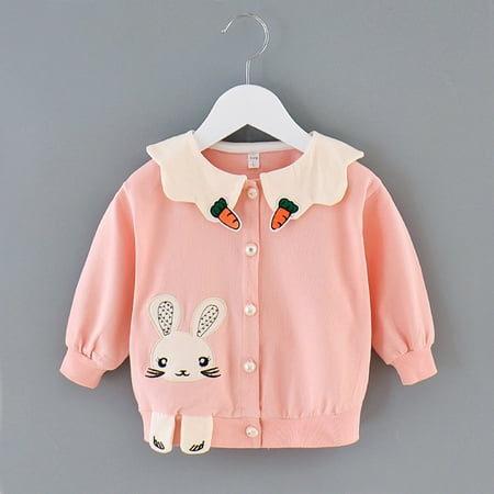 

BadyminCSL Toddler Kids Baby Girls Cartoon Rabbit Carrot Coat Tops Clothes