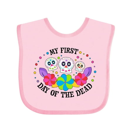 

Inktastic My 1st Day of the Dead with Sugar Skulls and Flowers Boys or Girls Baby Bib