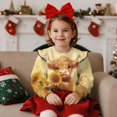 thumbnail image 4 of Garronmavis Highland Cow Girls Sweatshirts Loose Ruffle Sunflower Long Sleeve Girls Top 8T Lightweight Pullover Crewneck Long Sleeve Shirt Versatile Toddler Girl Clothes for Daily Life, 4 of 7