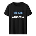 thumbnail image 2 of Nmnitkp Sustainable Women's Short Sleeve Tops We Are Argentina Football Fan Graphic T-Shirt, Crew Neck Short Sleeve Casual Tee, Multiple Colors Available Black,XL, 2 of 5
