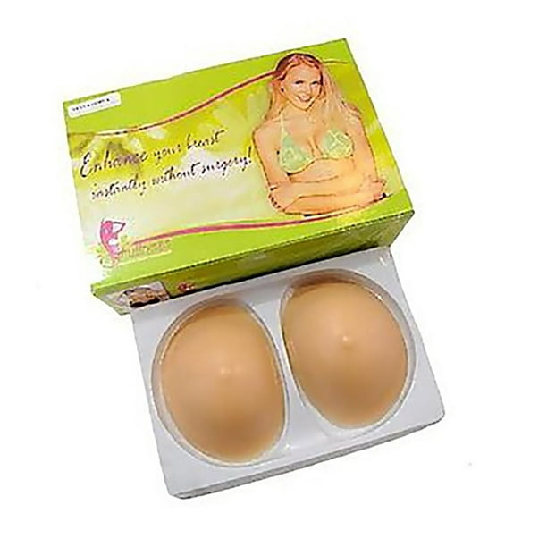 Boobs In A Box Silicone Breast Enhancers Inserts Reusable (Nude)- Extra  Large