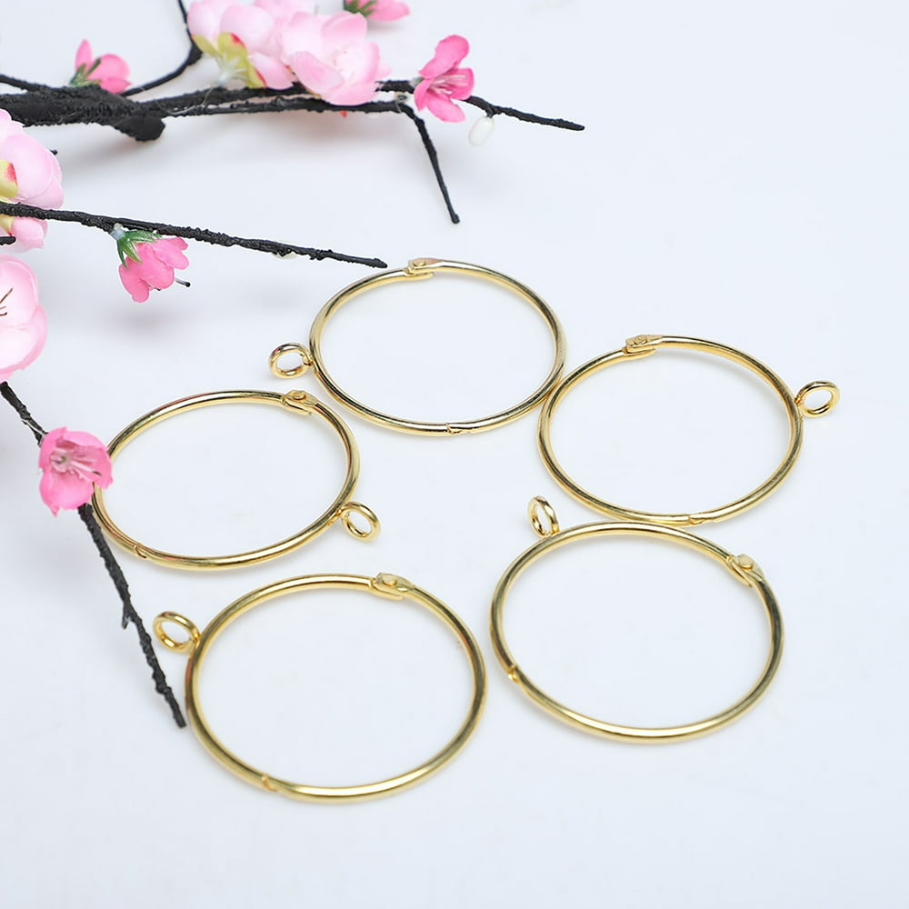 Rings for Curtain Rods, 2.5" Metal Curtain Ring with Eyelet Pack of 20