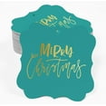 thumbnail image 2 of Inkdotpot Pack Of 100 Real Gold Foil Bracket Shape Paper Tags Merry Christmas Favor Hang Tags, 2 of 6