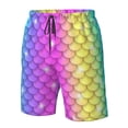 thumbnail image 5 of Kll Rainbow Scales2 Men'S Casual Summer Beach Shorts Hawaiian Shorts With Pockets-Xx-Large, 5 of 9