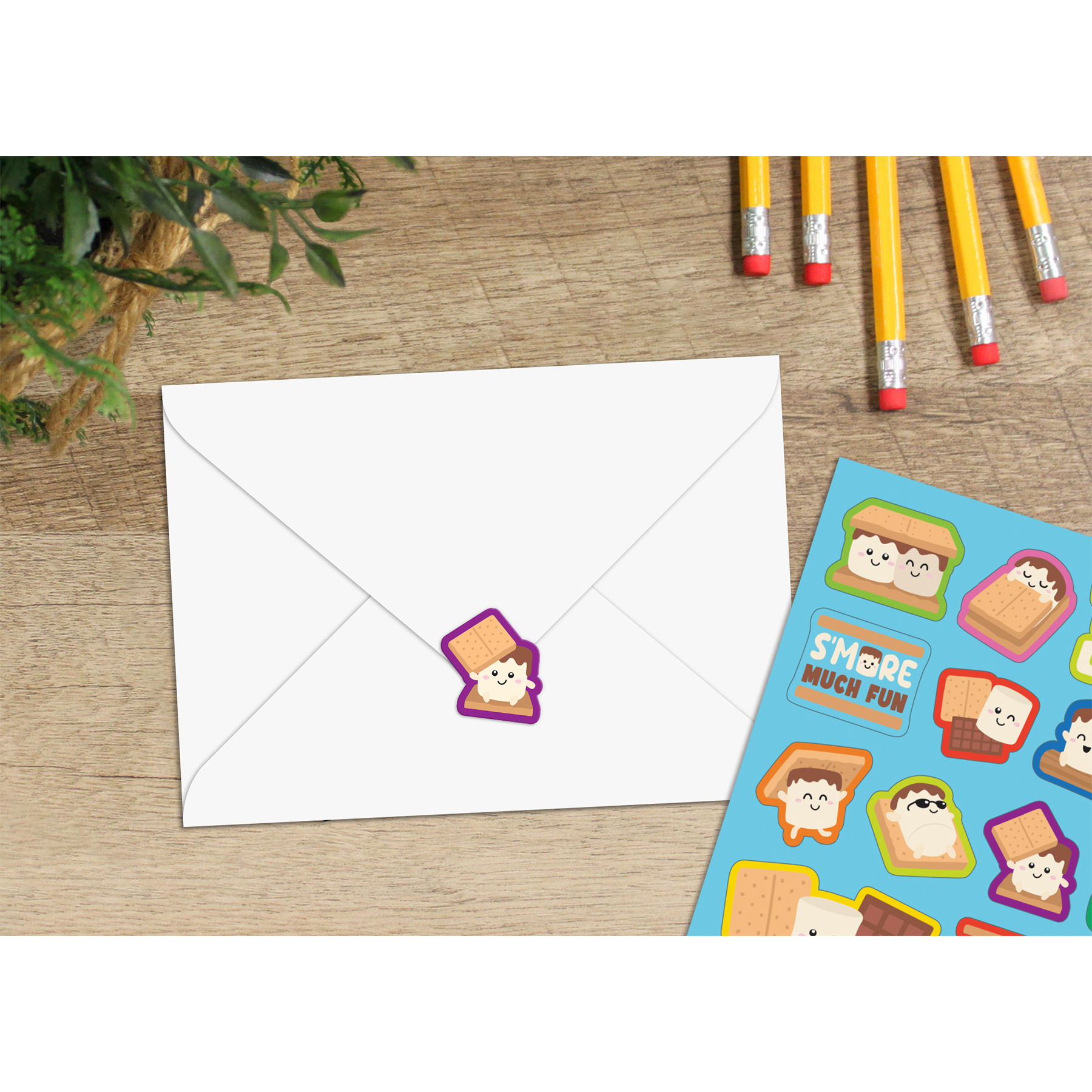 Teacher Created Resources S'mores Smelly Stickers, 114 Per Pack, 6 Packs