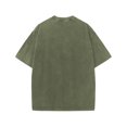 thumbnail image 4 of Homenesgenics Mens Shirts Men Tops T Shirts for Man Men's Casual Round Neck Solid Color Sports Washed Cotton Retro Distressed T-Shirt Green XL, 4 of 8