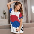 thumbnail image 3 of Fotbe Korea Bata de Dormir para Mujer con Estampado, Camisón de Algodón de Manga Corta, Ropa de Dormir Casual, 3 of 6