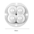 thumbnail image 4 of 4 poleas para muebles y botes basura - mini ruedas giratorias autoadhesivas - ruedas giratorias - rotación 360 ​​grados (B) Perlas pegamento 4 piezas blancas, 4 of 5