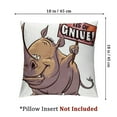 thumbnail image 4 of Rhinos Rule Funny Rhinoceros Cartoon Garden Flag,, 4 of 7