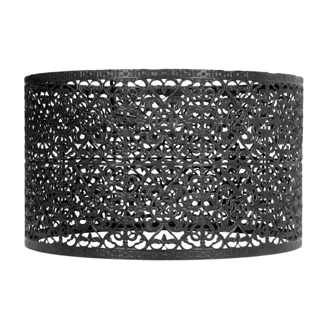Pantalla de lámpara, Pantalla de lámpara Hueca hacia fuera Pantalla de lámpara de metal Pantalla de lámpara de tambor Diseño exquisito