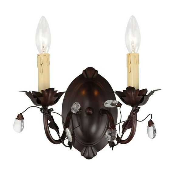 2857OI Maxim Lighting Elegante - 2 Light Wall Sconce-Oil Rubbed Bronze Finish