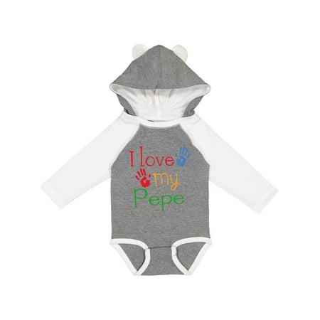 

Inktastic Pepe Grandkids Handprints Gift Baby Boy or Baby Girl Long Sleeve Bodysuit