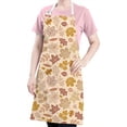 thumbnail image 5 of Autumn Fall Leaves Pattern Apron-Garden Aprons for Women with Pockets-Cotton Linen Waterproof Kitchen Cooking Gardening Aprons Adjustable for Kitchen,Cooking,BBQ and Salon 33"x27", 5 of 7