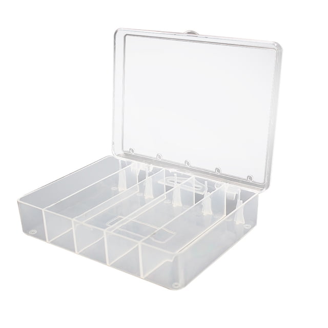Petits Contenants de Rangement en Plastique Appâts de Pêche en Plastique Hameçon Équipement Boîte de Rangement Étui Contenant 5 Compartiments Petite Boîte de Rangement en Plastique