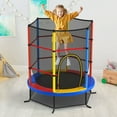 thumbnail image 4 of Gymax 55'' Trampoline for Kids Toddler Recreational Trampoline w/ Safety Enclosure Net Colorful, 4 of 10