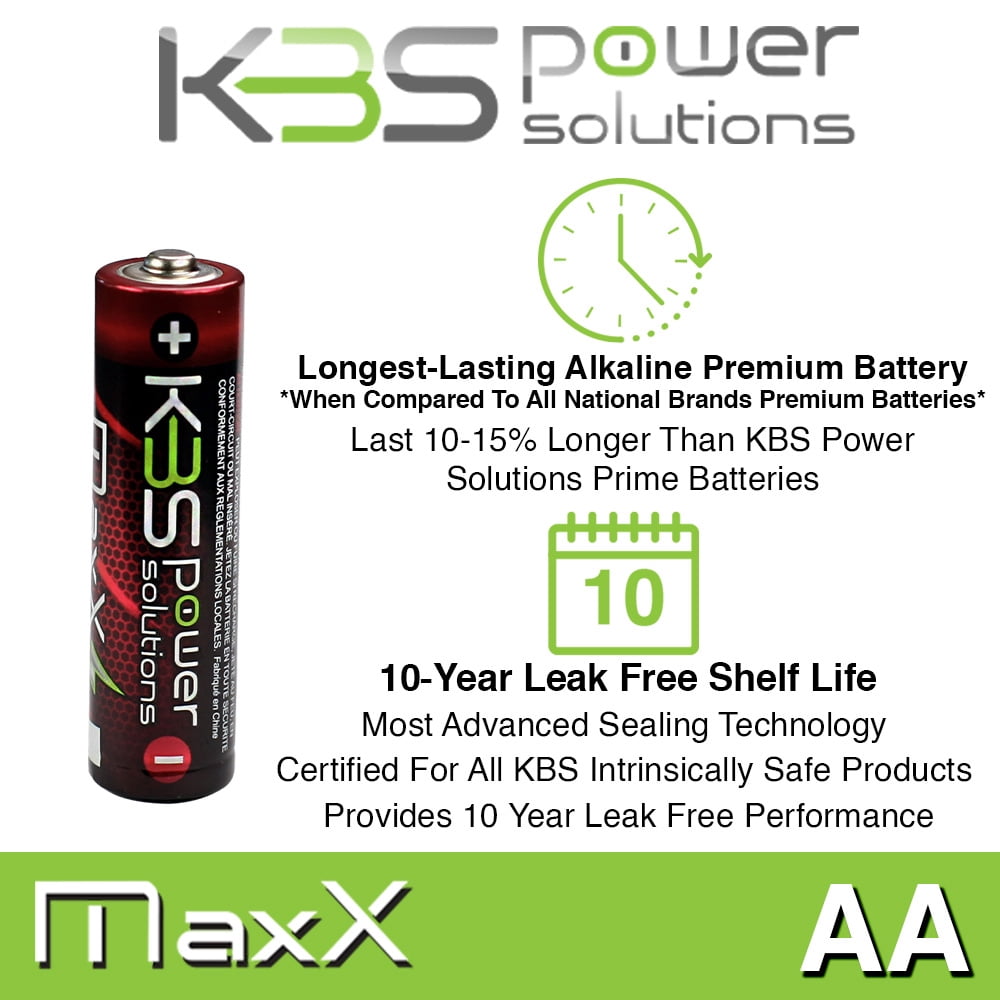 KBS Power Solutions Maxx Peak Alkaline AA Batteries 480 Pack, 1.5 Volts