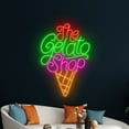 thumbnail image 5 of Handmadetneonsign The Gelato Shop Wall Art, Ice Cream Cone Wall Decor, Ice Cream Shop Wall Decor, 5 of 5