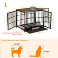 thumbnail image 2 of Wisfor Cage/chenil pour Chien Robuste Noir de 36 Pouces, Meuble Télé, Table d'Appoint en Bois, Meuble, 2 of 5