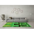 thumbnail image 3 of Ahgly Company Indoor Rectangle Abstract Green Modern Area Rugs, 3' x 5', 3 of 4