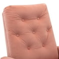 thumbnail image 2 of Rocking Chair with Fabric Upholstery and Button Tufted High Back, Pink, 2 of 5