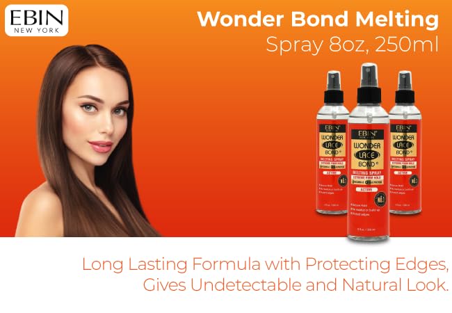 Ebin New York Wonder Lace Bond Melting Spray - Extreme Firm Hold Active 3.39oz