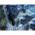 thumbnail image 4 of Ambesonne Travel Quilted Bedspread Set 3 Pcs, Tel Aviv Modern, King Size, Dark Blue Pale Blue, 4 of 5