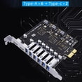 thumbnail image 2 of PCIe to USB 3.2 Gen 2 Card 8-Port (6X Type-A+2X Type-C) Converter, 2 of 8