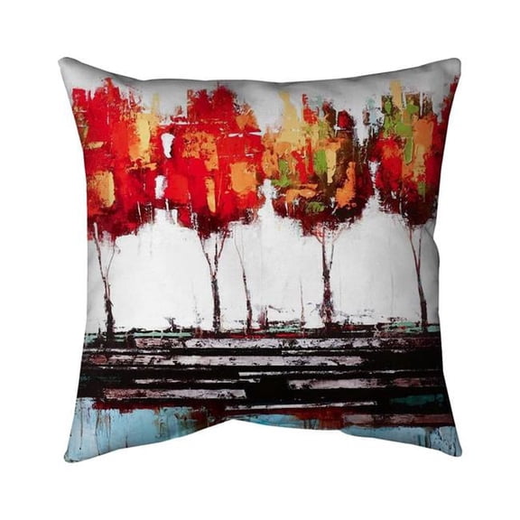 Begin Home Decor 5542-1818-LA74 18 x 18 in. Abstract Industrial Style Trees - Modern Outdoor Throw Pillow