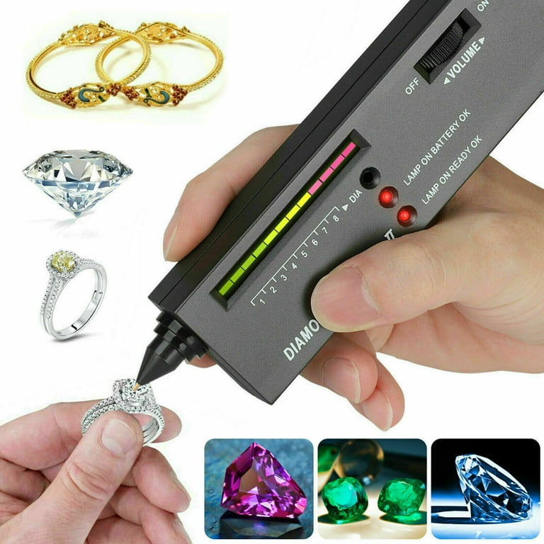 Diamond Tester,High Accuracy Dimond Test Pen，Jewelry Gem Tester  Pen，Portable Electronic Diamond Checker Tool，Professional Diamond Selector  for Novice