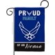 thumbnail image 1 of Bandera de jardín Breeze Decor con el lema "Orgulloso aviador familiar", de la Fuerza Aérea Armada de los Estados Unidos, USAF, veterano militar estadounidense, oficial retirado, decoración para el, 1 of 5