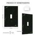 thumbnail image 3 of Haiem Black Marble Pattern Decorative Wall Plates, 1-Gang 5.0" x3.0", Unbreakable Thermoplastic Faceplate Cover for Decorator Receptacle Outlet & Switch-Style T, 3 of 6