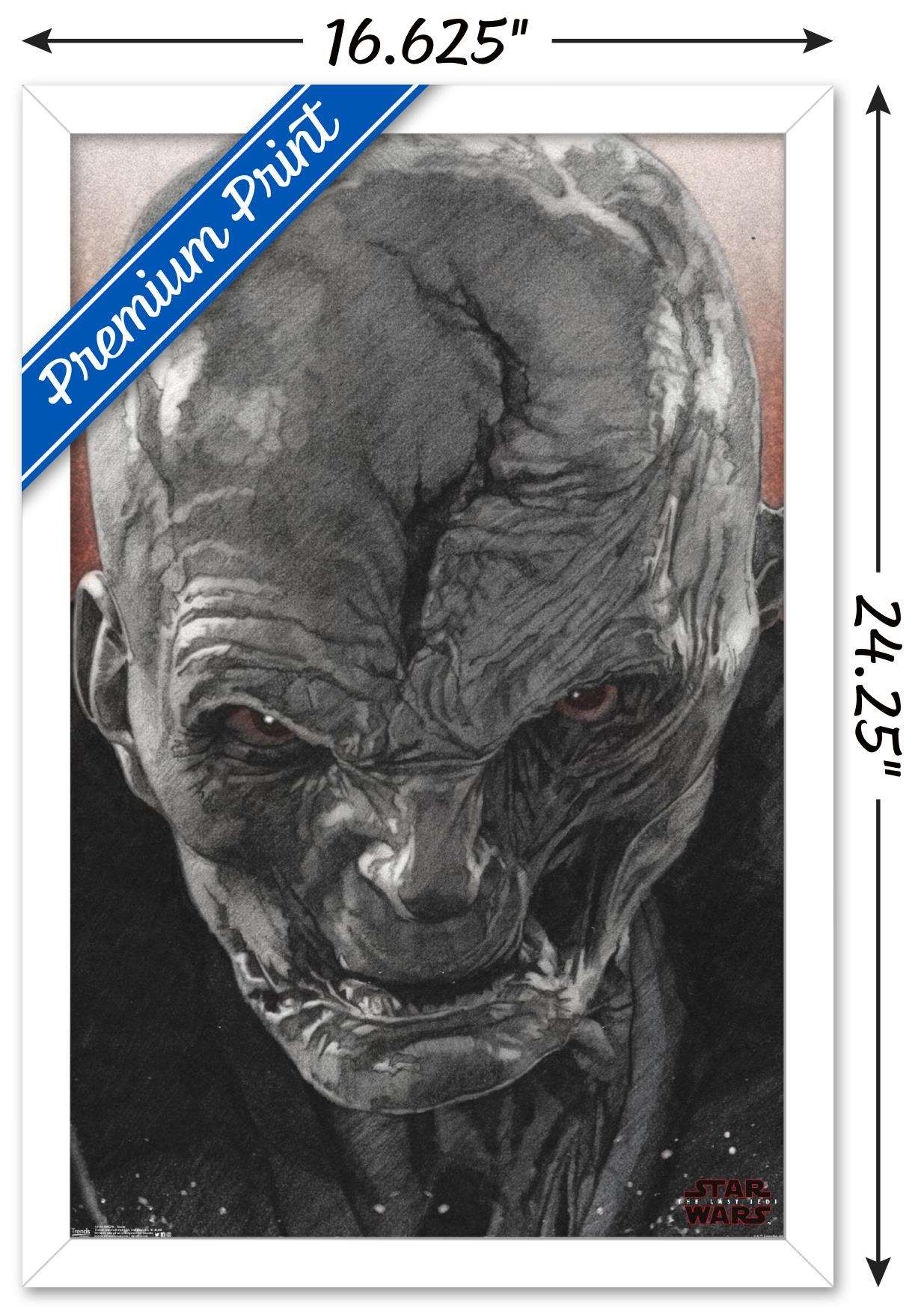 Star Wars: The Last Jedi - Snoke Wall Poster, 14.725" x 22.375", Framed