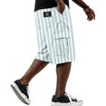thumbnail image 3 of Mens Baggy Shorts Drawstring High Waist Striped Cargo Shorts Summer Causal Sport Shorts with Multi-Pockets, M, 3 of 5