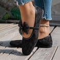 thumbnail image 7 of Gpaecead Women's Bow Lace Mary Jane Flats Square Toe Breathable Mesh Non Slip Shoes For Summer And Casual, Black, 7 of 7