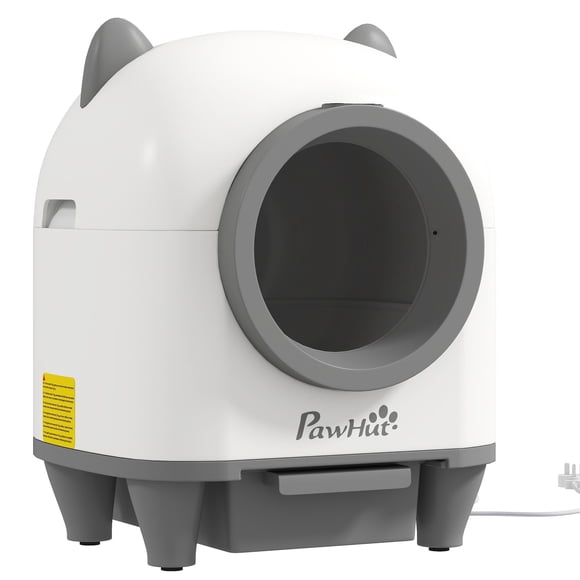 Automatic Cat Litter Box - App Control, Odor Isolation, White, 21.9" - Self-Cleaning for Home & Apartment Use, Safe & Convenient Pet Care