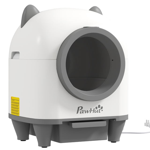 Automatic Cat Litter Box - App Control, Odor Isolation, White, 21.9" - Self-Cleaning for Home & Apartment Use, Safe & Convenient Pet Care