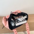 thumbnail image 2 of Bolso Mano Nailon Color Liso para Mujer Con Lazo Bandolera Diario Gran Capacidad () Rosa, 2 of 6