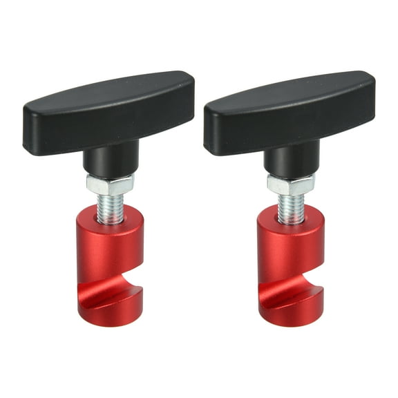 Unique Bargains 2pcs Car Hood Lift Support Clamp Lift Rod Clamp Strut Holder Retainer Tool 14mm Aluminum Alloy Red