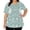 #01 Blue, variant on Easter Scrub Tops Women Cute Spring Colorful Eggs Print V Neck Nursing Uniform Stretchy Short Sleeve T Shirt Nurse 2026 Plus Size Blouses Tops, #01 Pink 4XL