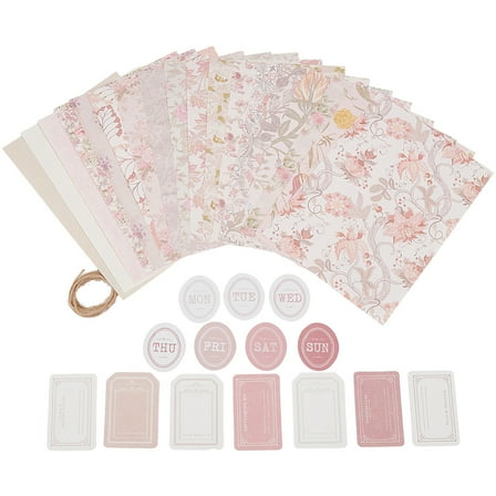 Scrapbook Paper Kits Scrapbook Paper Pads and Stickers for DIY Scrapbooking Pink 32~160x36~149x0.18~0.2mm
