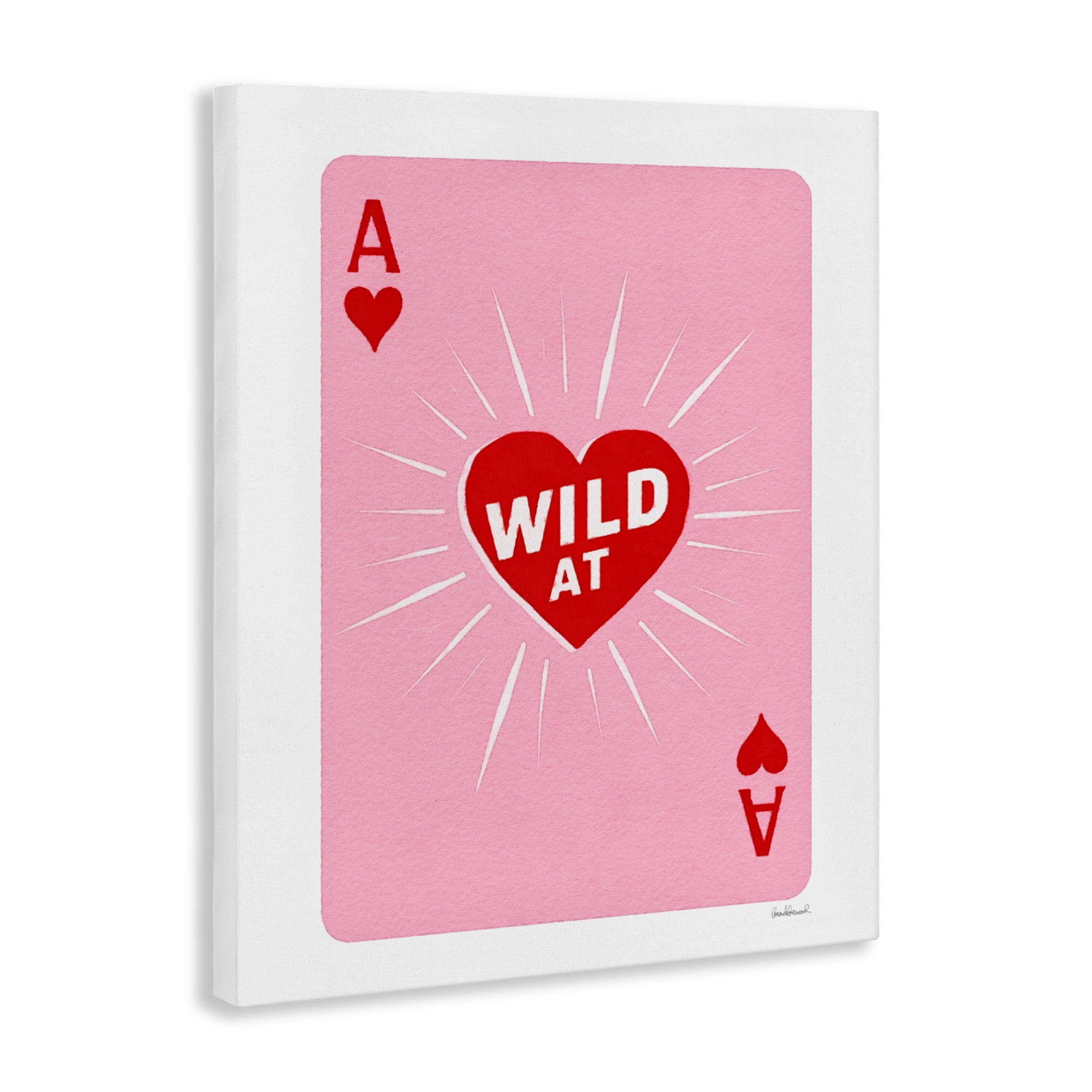 Wild At Heart Card Canvas Wall Art, design by Amanda Greenwood