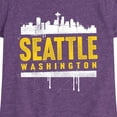 thumbnail image 3 of Instant Message - Seattle, Washington - Toddler & Youth Girls Short Sleeve Graphic T-Shirt, 3 of 6