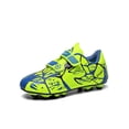thumbnail image 3 of MAWCLOS Chaussures de Soccer pour Filles et Garçons à Bout Rond Crampons de Soccer à Bande Auto-Agrippante Espadrilles de Sport Légères à Tige Basse Chaussures de Course de Sport FG Crampons Vert 2.5Y, 3 of 9