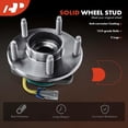 thumbnail image 6 of A-Premium Rear Wheel Bearings and Hub Assembly Compatible with Chevrolet Corvette 2009-2013 & Cadillac XLR 2009, with 30 Splines, w/ABS 5-Lug, Replace # 512441, 6 of 9