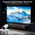 thumbnail image 3 of Mini Proyector Android 11 Blanco 4K 1080P Doble Banda WiFi6 5G Bluetooth 5.2 200 Lúmenes ANSI Rotaci, 3 of 8