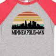 thumbnail image 4 of Inktastic Minneapolis Minnesota Skyline Retro Sunset Boys or Girls Toddler T-Shirt, 4 of 5