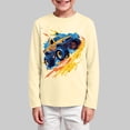 thumbnail image 2 of Wonitaaizi Boys Monster Truck Graphic Long Sleeve T-Shirt Top Fall (4-5 Years,Light Yellow), 2 of 5