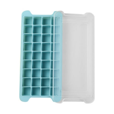 

Ice Cube Trays with Lids 1 Pack Silicone Ice Cube Trays Flexible and Easy Release 36 Ice Cube Molds for Whiskey Cocktails - BPA Free Stackable Durable Dishwasher Safe