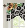 thumbnail image 2 of Animal Leopard Flower Sunflower Window Valance Curtain Kitchen Cafe Short Curtains Living Room Tie-Up Valance Curtain, 2 of 6