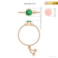 thumbnail image 4 of ANGARA Natural Bezel-Set Round Emerald Solitaire Bolo Ring in 14K Rose Gold for Women (Size-5mm) | May Birthstone, Birthday, Anniversary, Jewelry Gift for Women | Natural Emerald Ring, 4 of 8